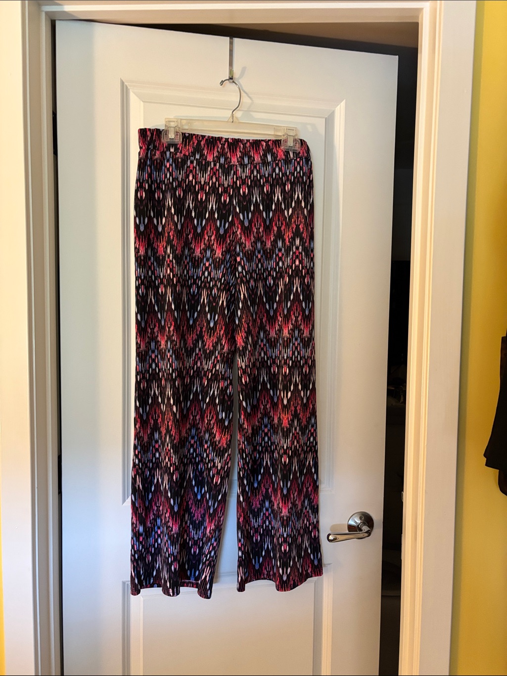 Spense Pink & Black Wide-Leg Printed Palazzo Pants